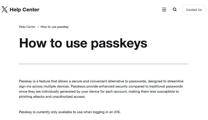 开远苹果维修店铺分享iOS用户如何通过通行密钥(Passkey)登录 