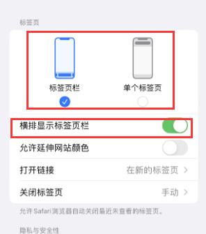 开远iPhone授权维修分享Safari浏览器如何切换标签栏位置 